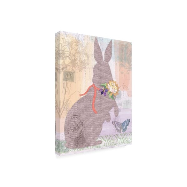 Holli Conger 'Burlap Bunnies 1' Canvas Art,18x24